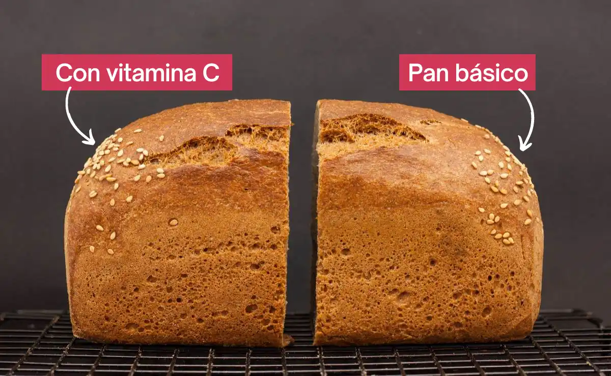 ¿Cuál es el beneficio de usar ácido ascórbico al hornear pan?
